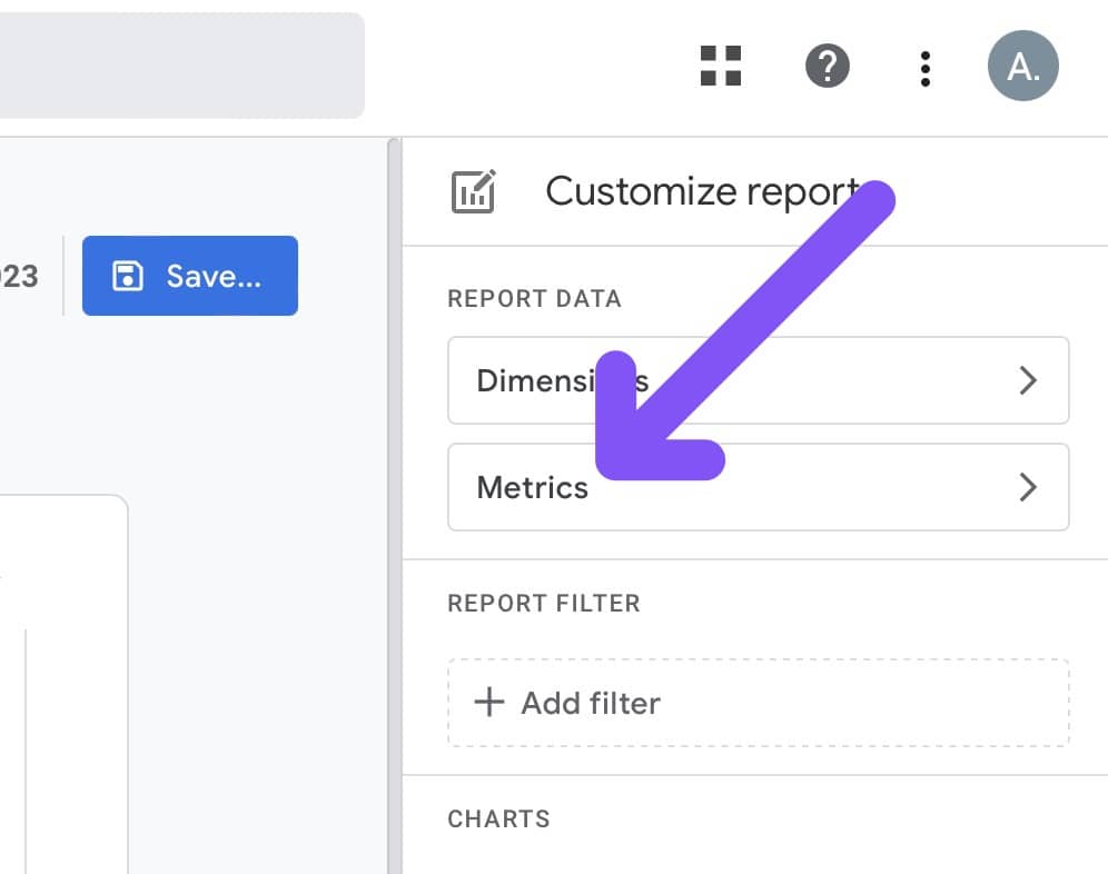 customize metrics